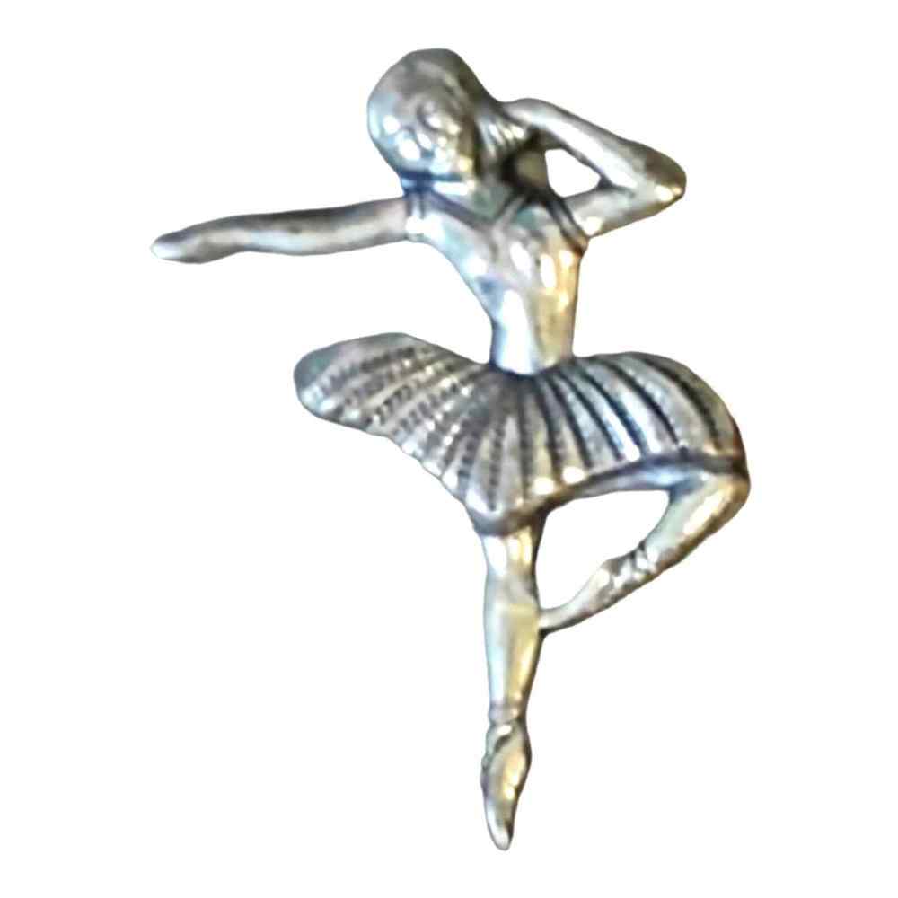 Ballerina Silver Tone Pin Jewelry Accessory or Craft Charm Accent